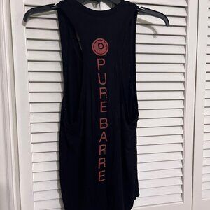 Pure Barre Black Racerback Tank with Red Circle P